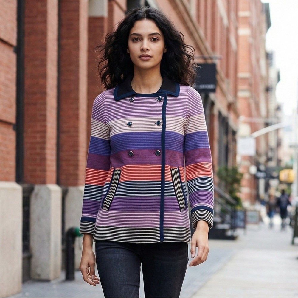 Marc by Marc Jacobs Striped Knit Jacket Blazer XS